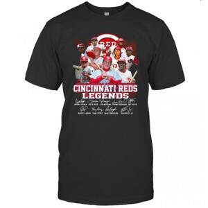 Cincinnati Reds Legends Players Signatures Baseball T Shirt